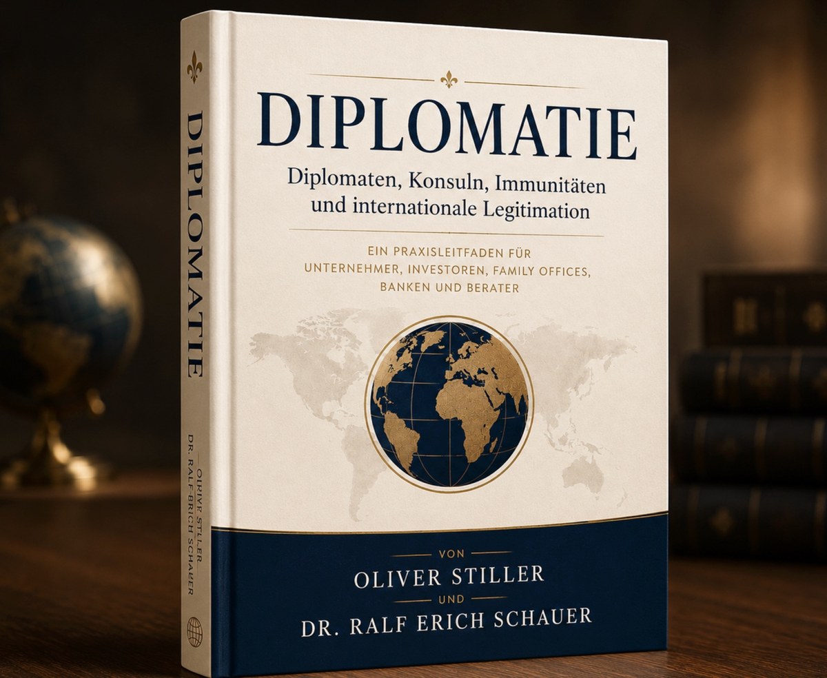 Buchcover DIPLOMATIE als Hardcover-Mockup